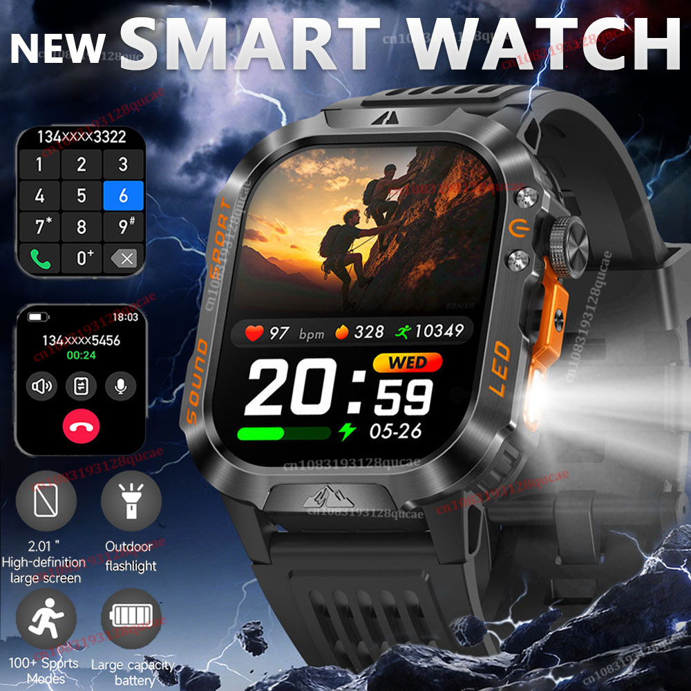 Smartwatch Rugged Watches For Men - Прочные военные GPS-смарт-часы 2026 года для