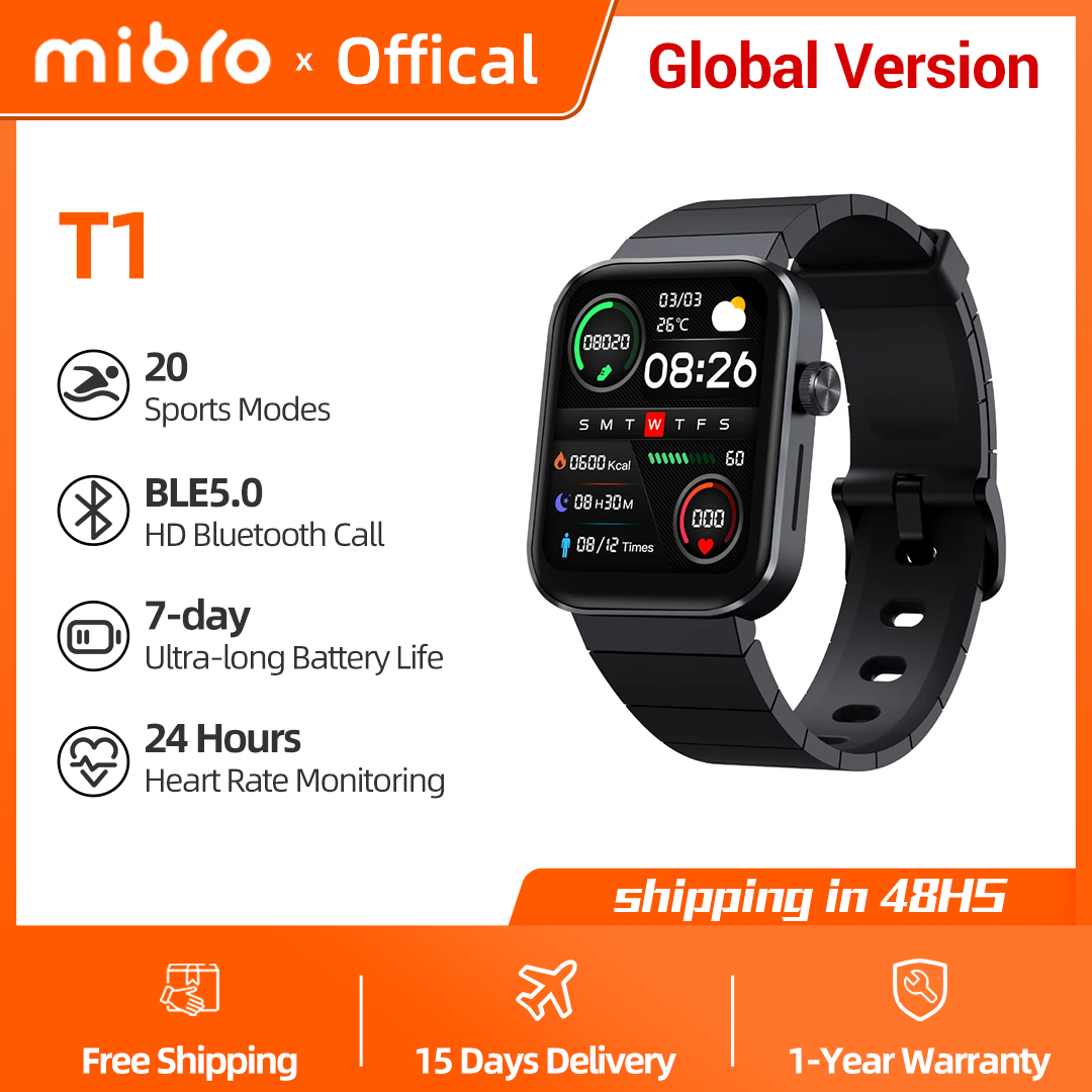Smartwatch Square Watches For Men - Mibro Watch T1 Global 1.6 -