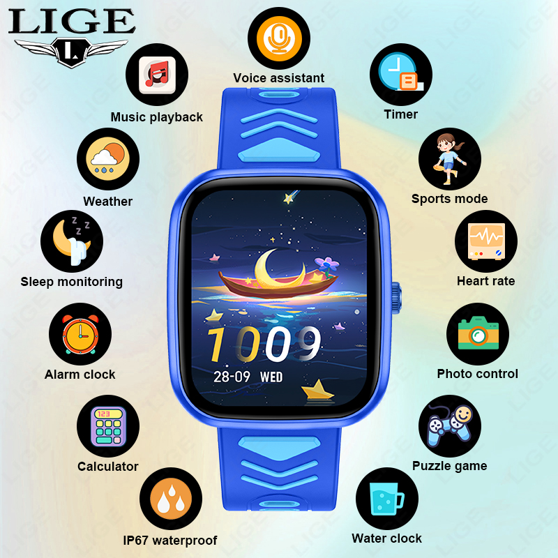 Smartwatch Watches Gift For Boys On Birthday - Детские умные часы LIGE с играми,
