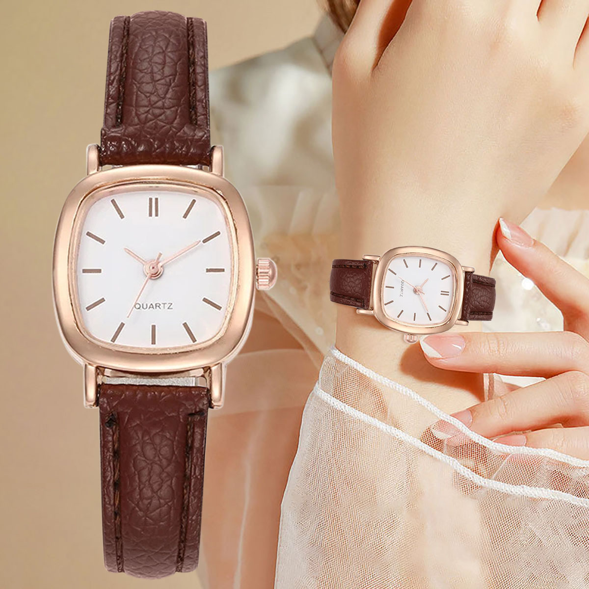 Minimalist Thin Watch - Повседневные часы для женщин, модные кожаные