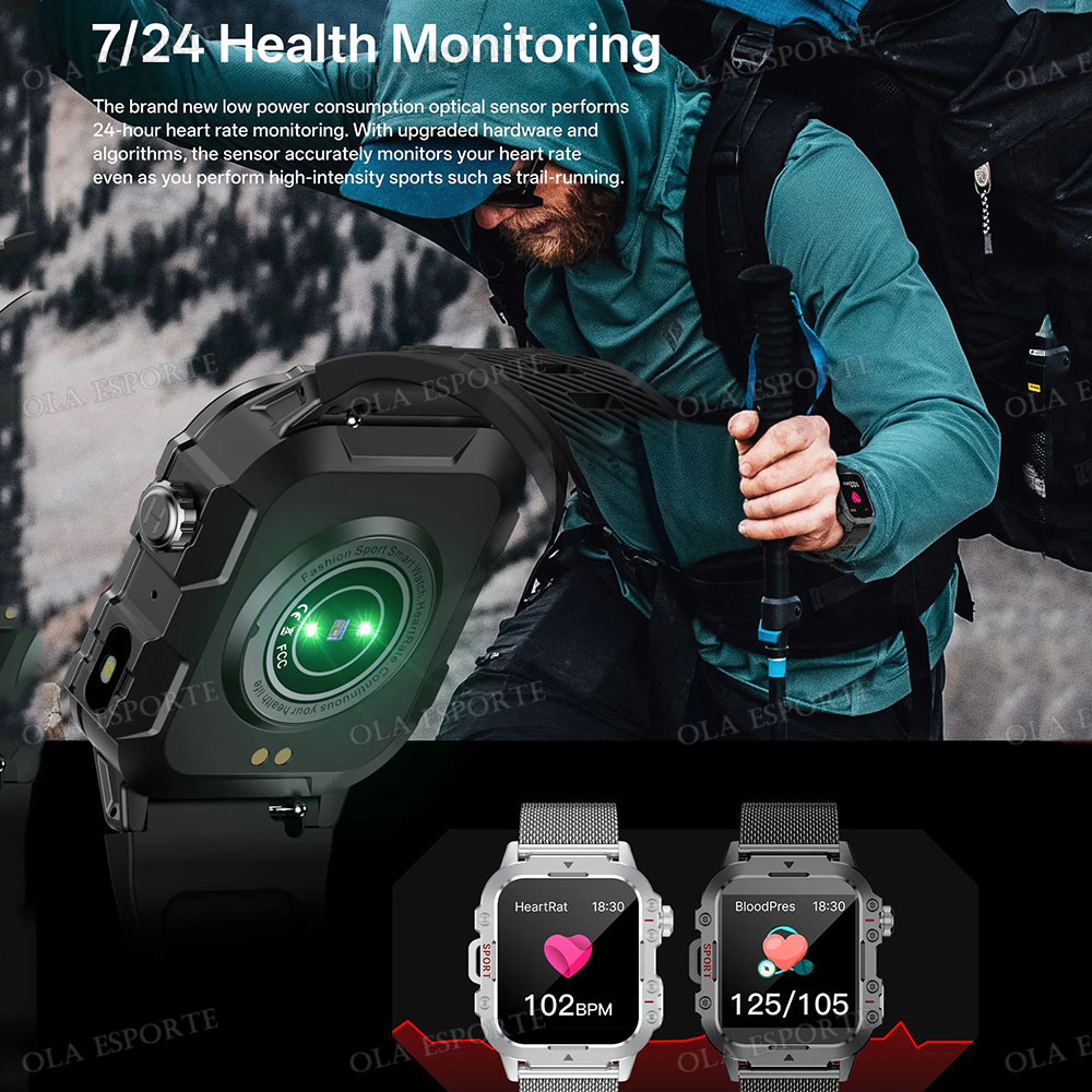Новые прочные военные смарт-ча – обзор и цена Smartwatch Rugged Watches For Men
