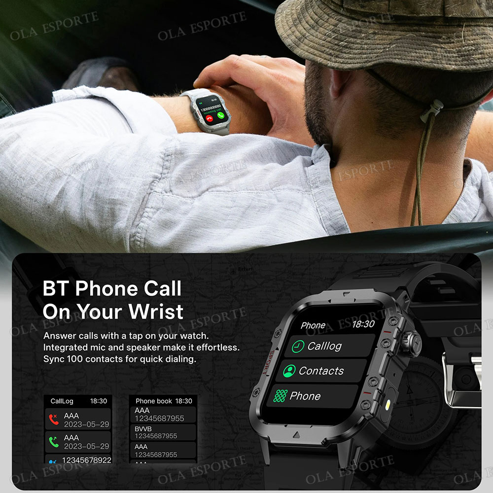 Новые прочные военные смарт-ча – обзор и цена Smartwatch Rugged Watches For Men