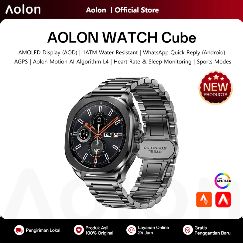 Смарт-часы Aolon Cube с AMOLED – обзор и цена Smartwatch Watch Whatsapp