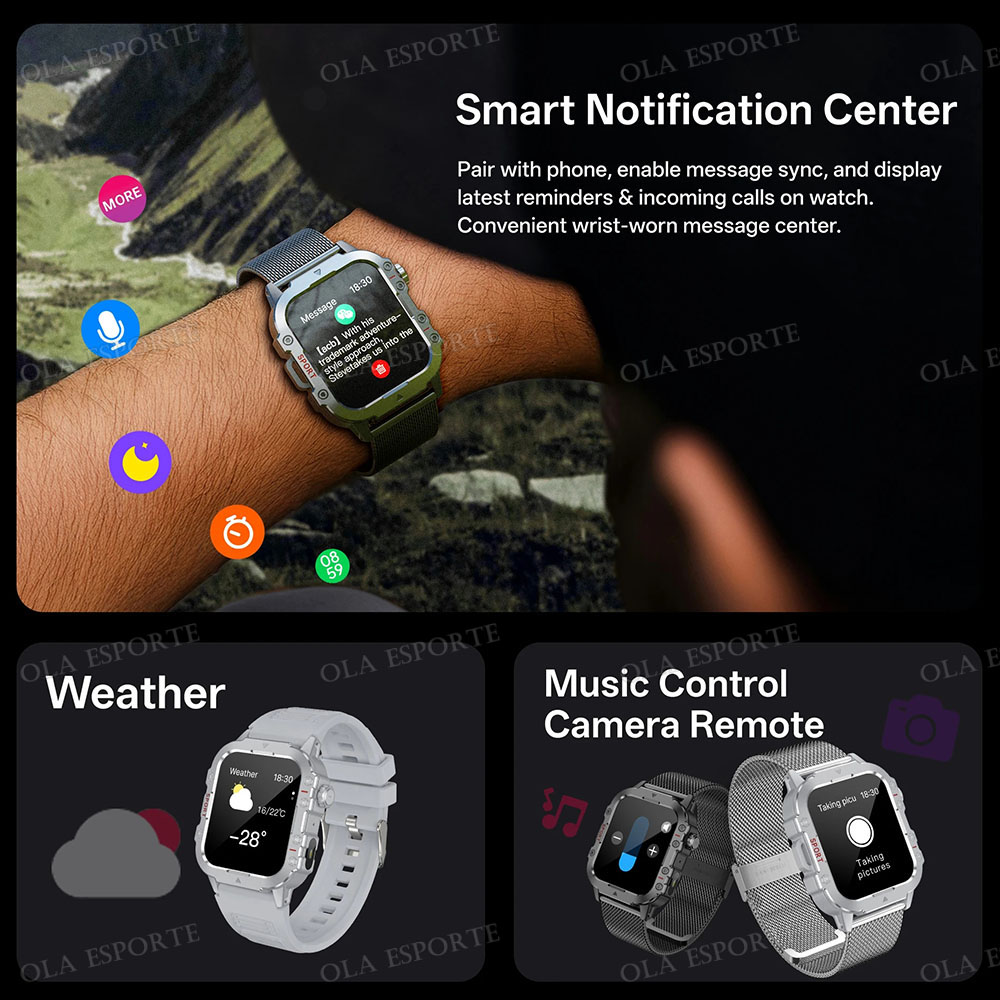 Прочные военные смарт-часы 202 – обзор и цена Smartwatch Rugged Watches For Men