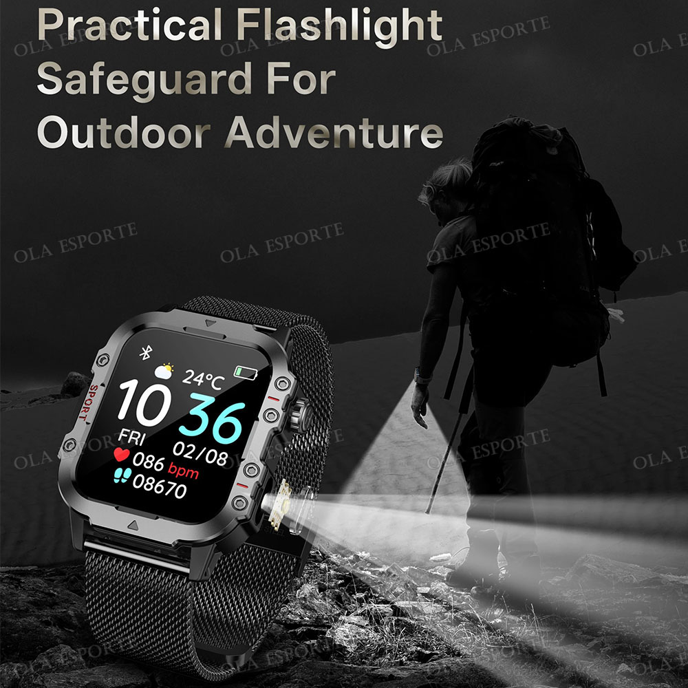 Прочные военные смарт-часы 202 – обзор и цена Smartwatch Rugged Watches For Men