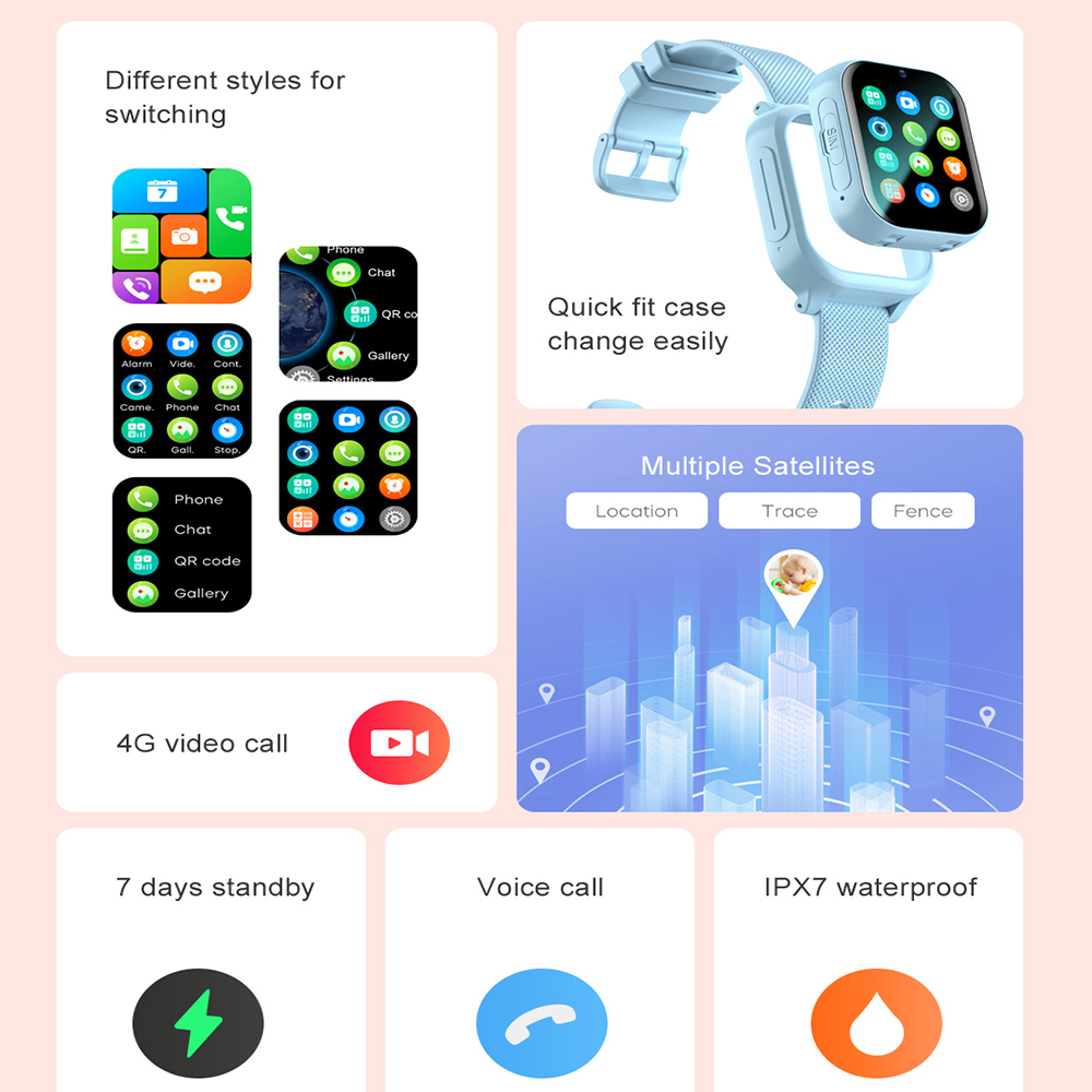 Смарт-часы для детей 4G GPS WI – обзор и цена Smartwatch Watches For Kids With Gps