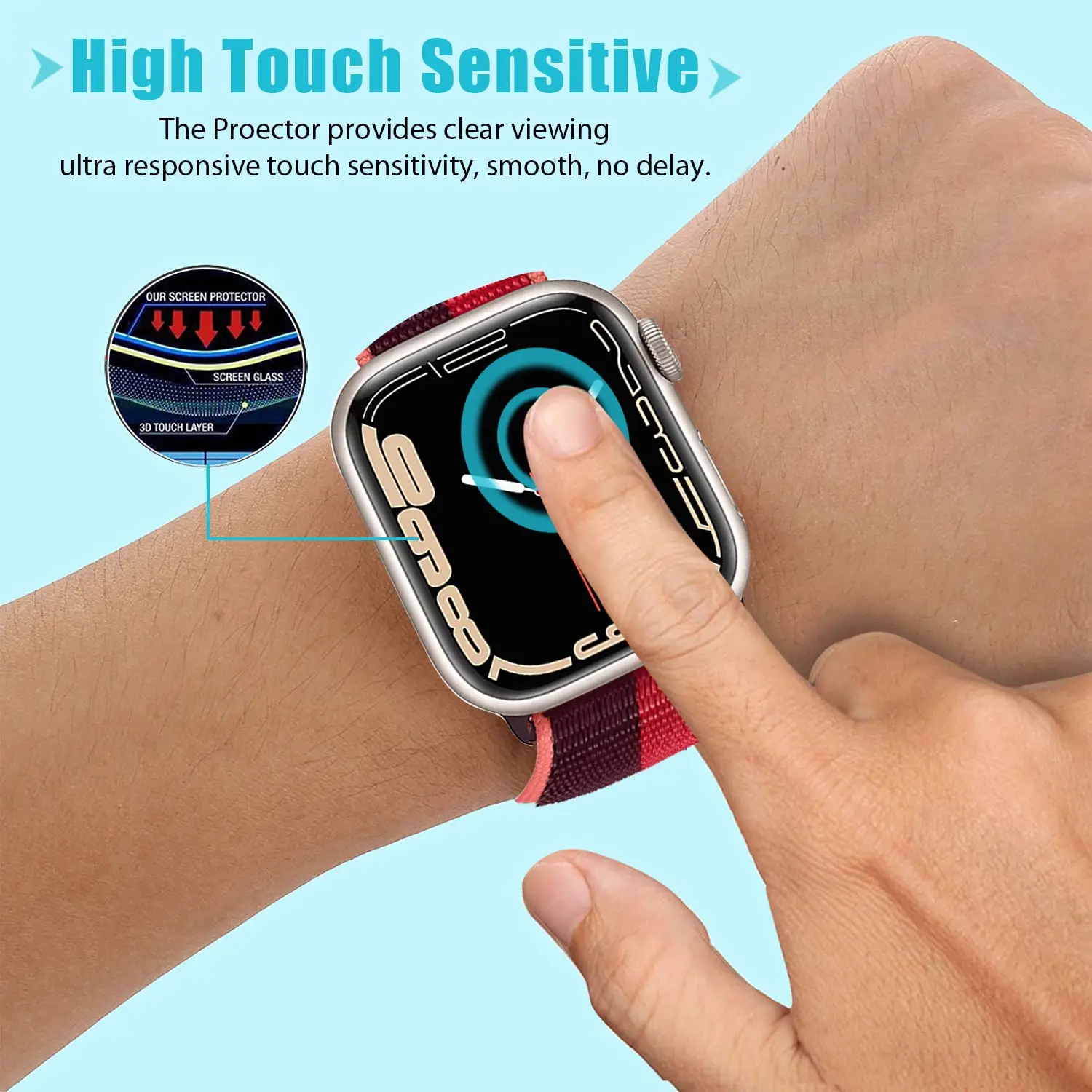 3D закаленное стекло для Apple – обзор и цена Iwatch Smartwatch Series 7