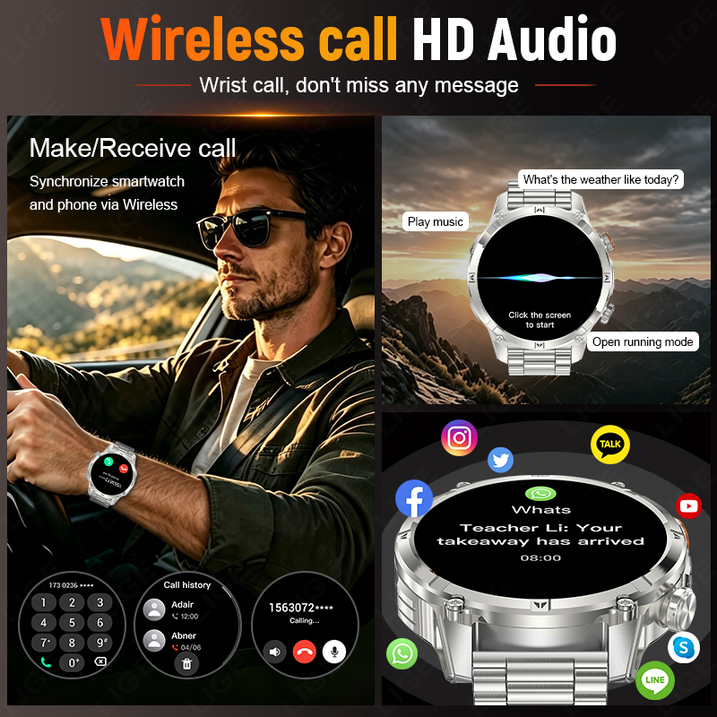 Новые прочные мужские умные ча – обзор и цена Smartwatch Rugged Watches For Men