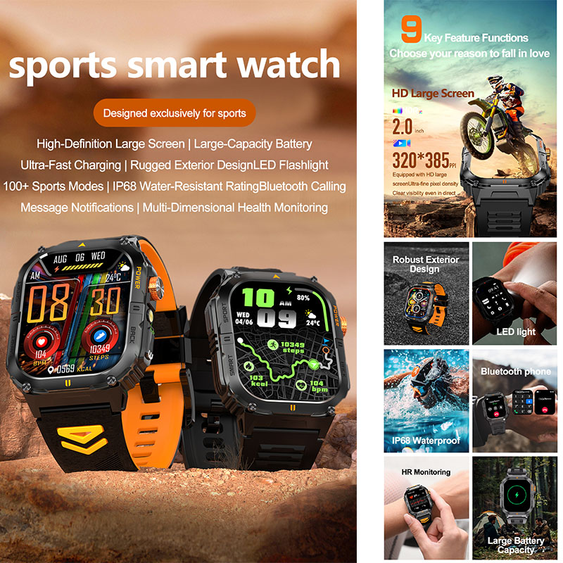 Мужские умные часы с мощным ак – обзор и цена Smartwatch Rugged Watches For Men
