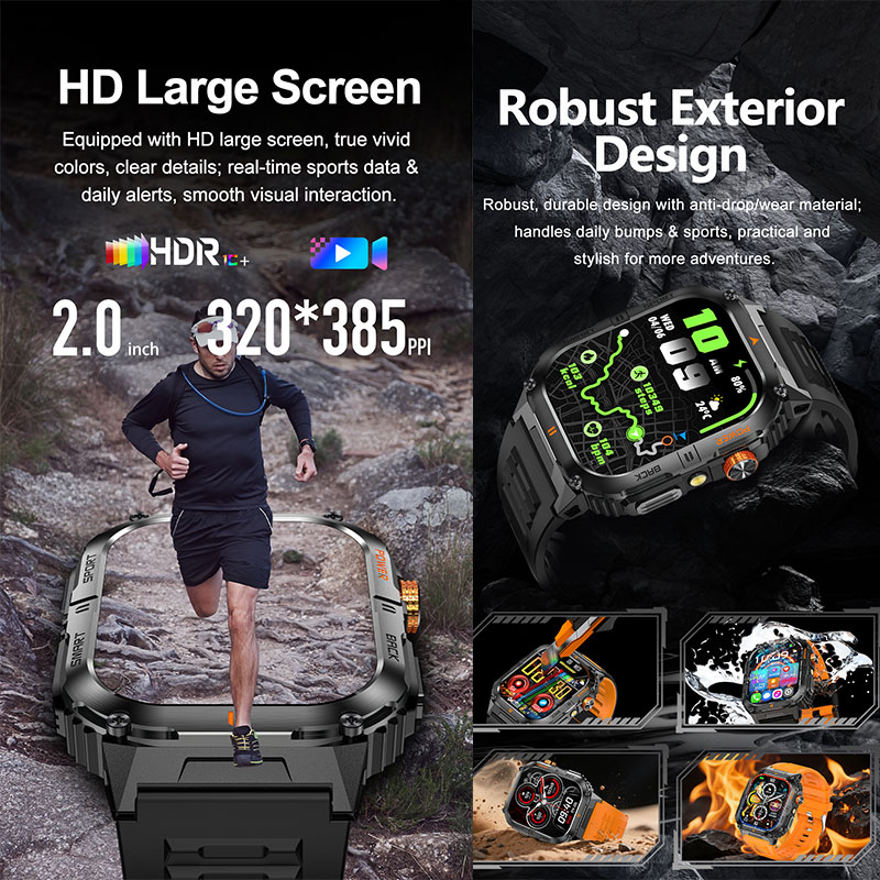 Мужские умные часы с мощным ак – обзор и цена Smartwatch Rugged Watches For Men