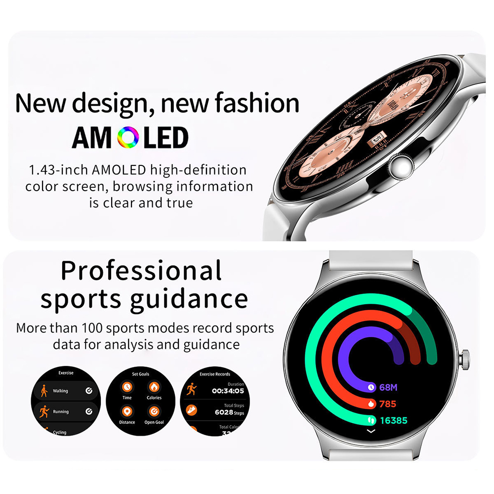 Ультратонкие умные часы AMOLED – обзор и цена Smartwatch Digital Watches For Women