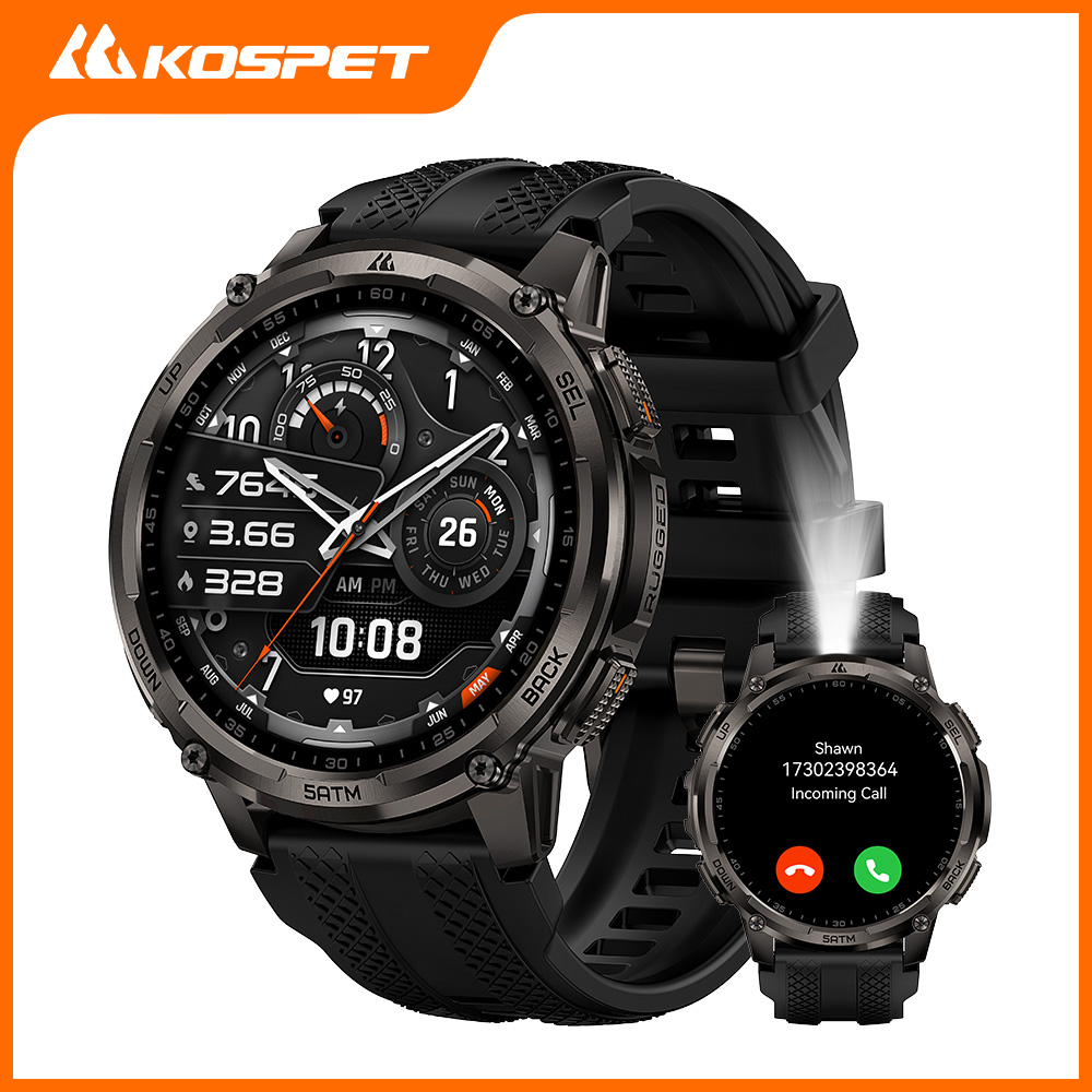 Умные часы KOSPET TANK T4C для – обзор и цена Smartwatch Rugged Watches For Men