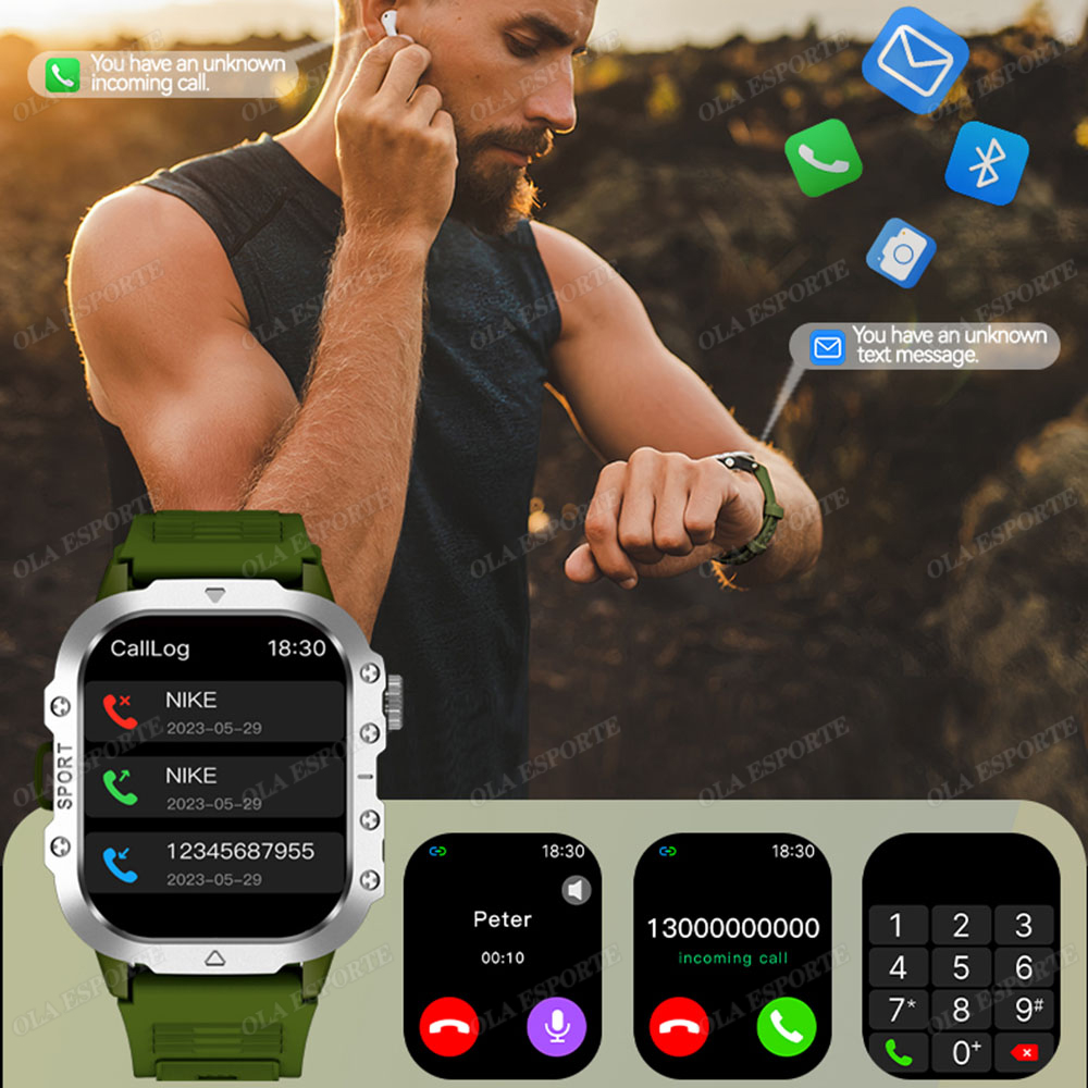Новые прочные военные смарт-ча – обзор и цена Smartwatch Rugged Watches For Men