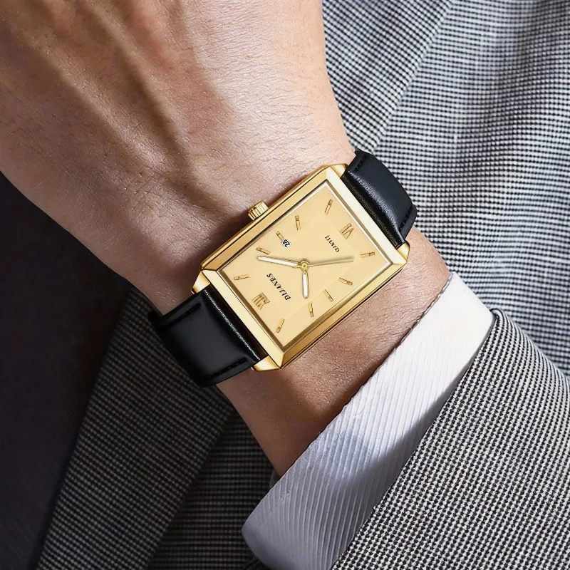 Повседневные кожаные мужские ч – обзор и цена Smartwatch Square Watches For Men