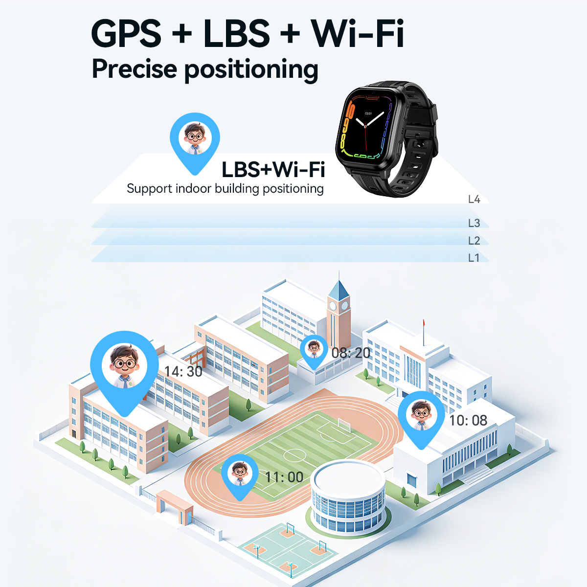 Детские умные часы HOCO Y108 с – обзор и цена Smartwatch Watches For Kids With Gps